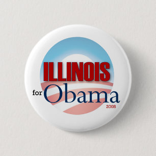 Illinois for Obama 6 Cm Round Badge