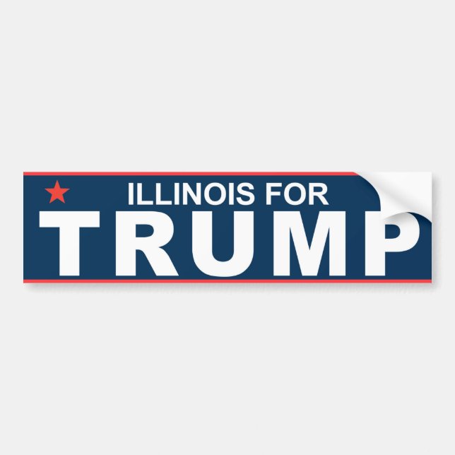 Illinois for Trump 2016 Bumper Sticker (Front)