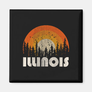 Illinois - funny nature vintage hiking 60s 70s 80s magnet