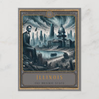 Illinois | Gothic Art Postcard