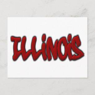 Illinois Graffiti Postcard