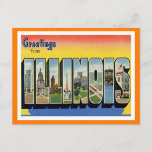 Illinois Greetings From US States Postcard
