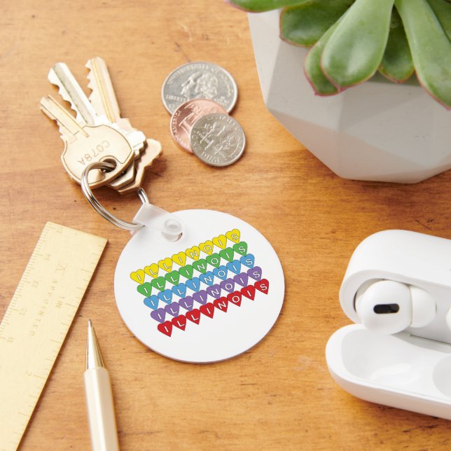Illinois Heart Love State Pride Key Ring (Desk)