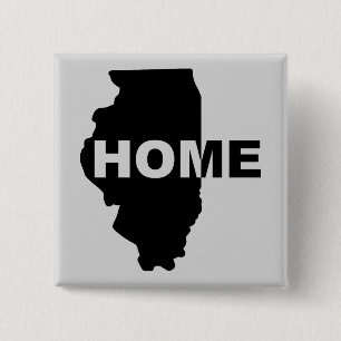 Illinois Home Away From Home Button Badge Pin