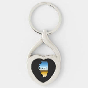 Illinois Home Horizon Key Ring
