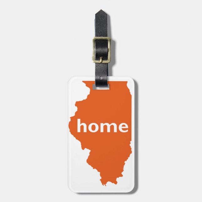 Illinois Home Luggage Tag (Front Vertical)