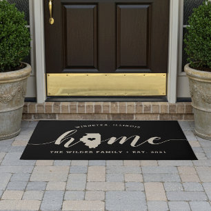 Illinois Home State Personalised Doormat