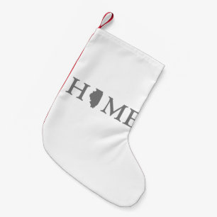 Illinois Home State Small Christmas Stocking