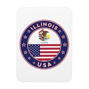 Illinois, Illinois t-shirt, Illinois sticker, Magnet
