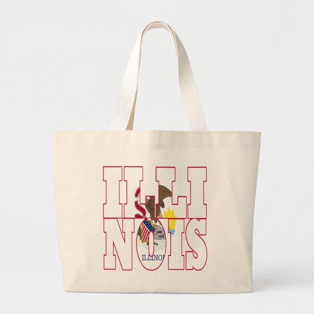 Illinois Large Tote Bag (Front)