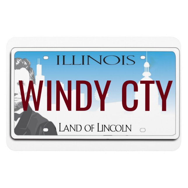 Illinois License Plate Flexible Magnet (Horizontal)