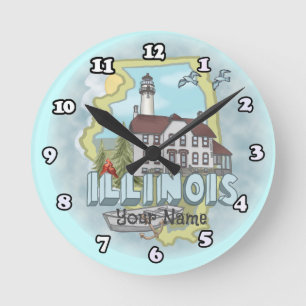Illinois Lighthouse clock