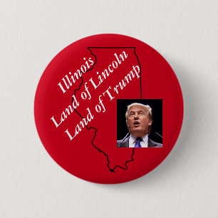 Illinois Lincoln Trump Republican GOP 6 Cm Round Badge