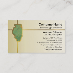 Illinois Map Business Card