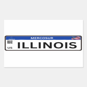 Illinois Mercosur Rectangular Sticker