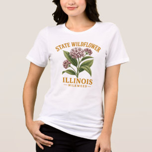 Illinois Milkweed State Wildflower Tri-Blend Shirt