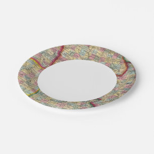 Illinois, Missouri, Iowa, Nebraska And Kansas Paper Plate