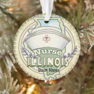 Illinois Nurse  Ornament