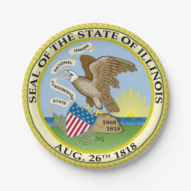 Illinois Paper Plate (Front)