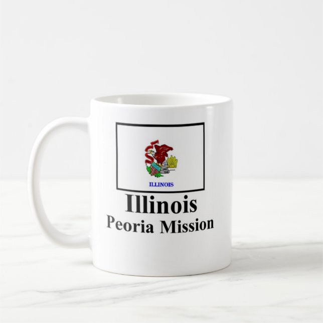 Illinois Peoria Mission Drinkware Coffee Mug (Left)