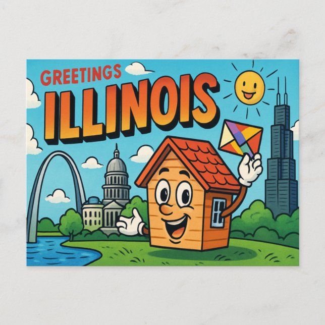 ILLINOIS Postcard (Front)