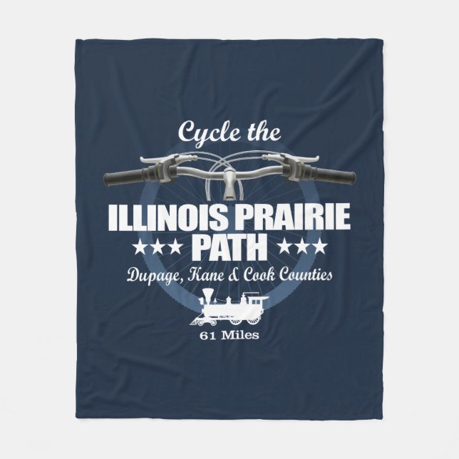 Illinois Prairie Path (H2) Fleece Blanket (Front)