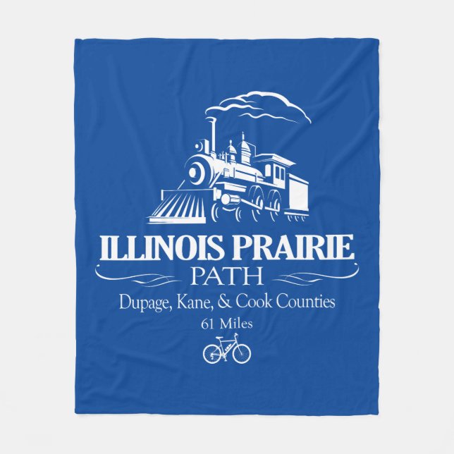 Illinois Prairie Path (RT) Fleece Blanket (Front)