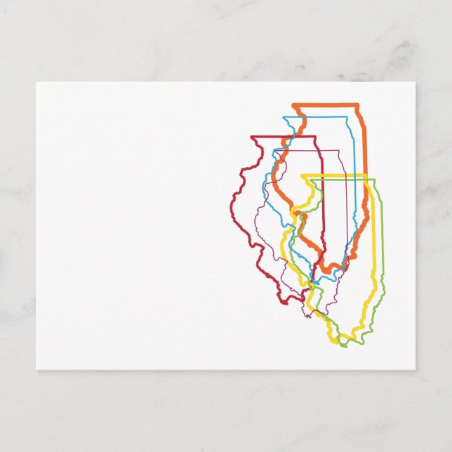 illinois pride blur postcard (Front)