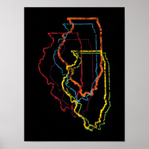 illinois pride blur poster