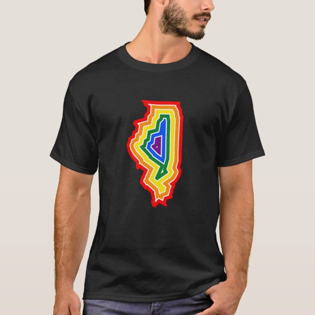 Illinois Pride Burst Tee (#16) (Front)