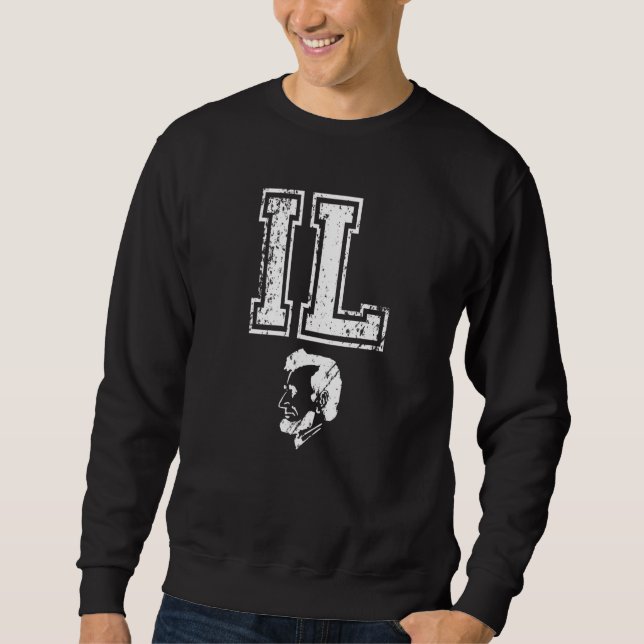Illinois Pride Distressed Sweatshirt (Front)