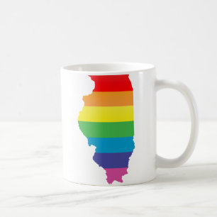 illinois pride. striped. coffee mug