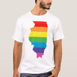 illinois pride. striped. T-Shirt