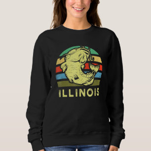 Illinois Retro Catfish Fishing Catfisherman Fisher Sweatshirt