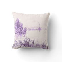 Illinois River at Peoria II Throw Pillow