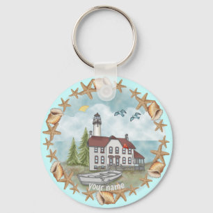 Illinois Shells Lighthouse  keychain