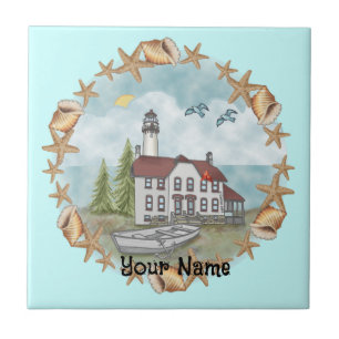 Illinois Shells Lighthouse  Tile