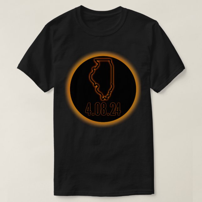 Illinois solar eclipse 2024 TShirt (Design Front)
