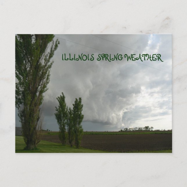 ILLINOIS SPRING WEATHER POSTCARD (Front)