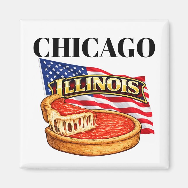 Illinois Square Magnet  (Front)