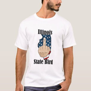 Illinois state bird t-shirt middle finger flag