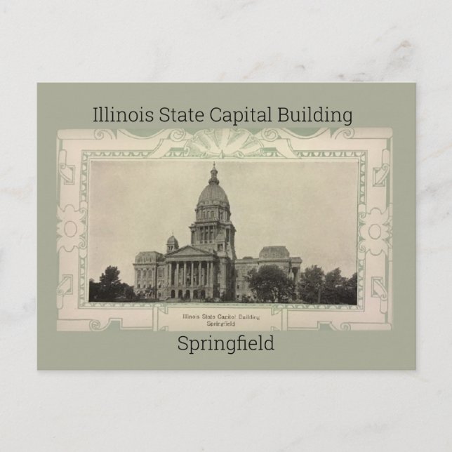 Illinois State Capital Building Postcard (1908) (Front)