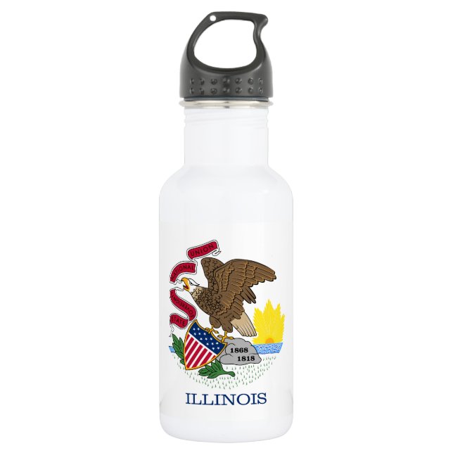 Illinois State Flag 532 Ml Water Bottle (Front)