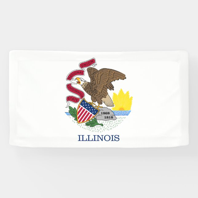 Illinois State Flag Banner (Horizontal)