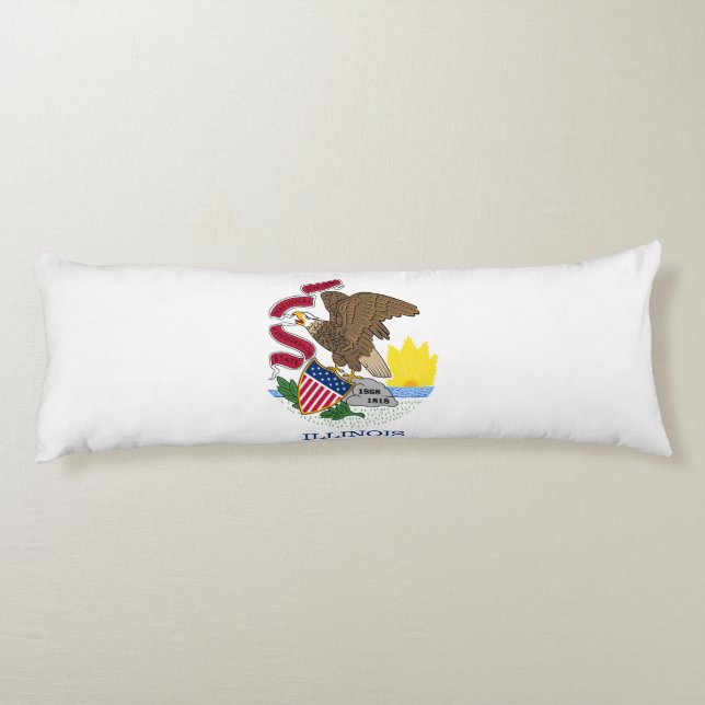 Illinois State Flag Body Cushion (Back)