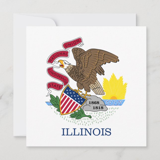 Illinois State Flag Card (Front)