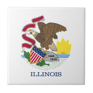 Illinois State Flag Ceramic Tile