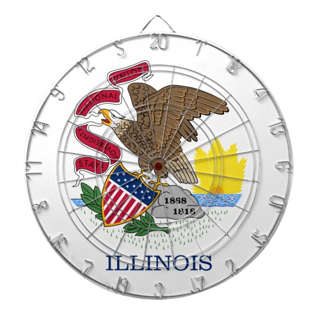 Illinois State Flag Dartboard (Front)