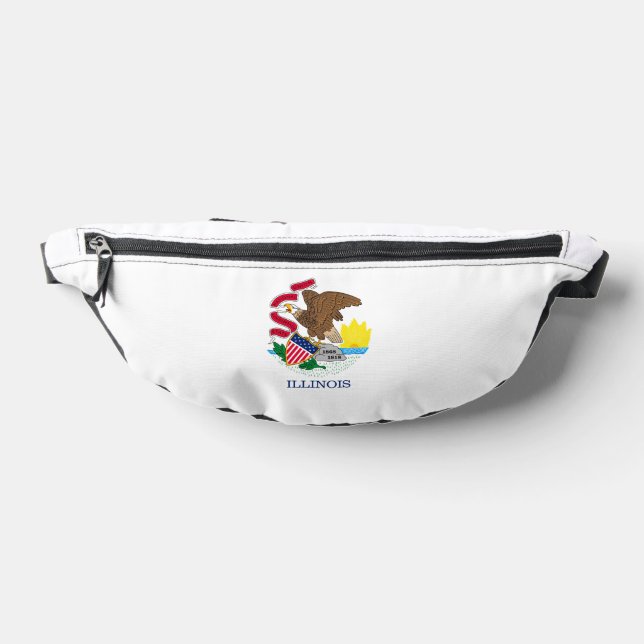 Illinois State Flag Design Bum Bags (Lay Down)