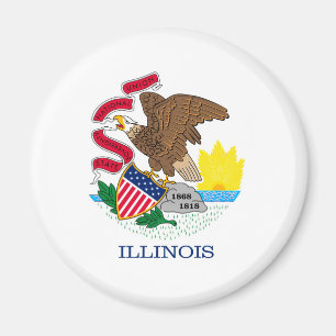 Illinois State Flag Design Magnet